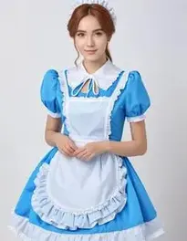 Blue Maid Dress face swap