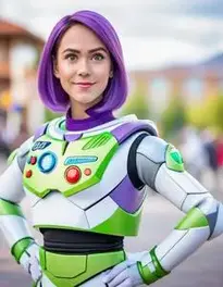 Buzz Light Year Woman face swap
