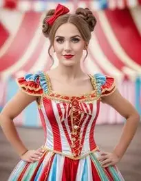 Circus Fancy Dress Woman face swap