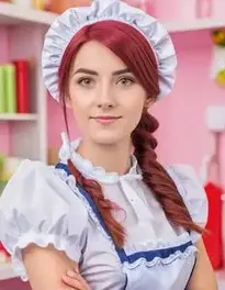 Colorful House Woman Cosplay French Apron Maid Fancy Dress face swap