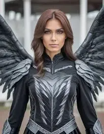 Dark Angel Woman Halloween face swap