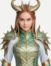 Dragon Halloween Costume Woman face swap