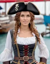 Authentic Pirate Costume Woman face swap