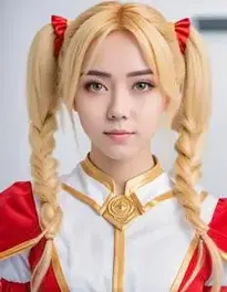 Blonde Hair Cosplay face swap