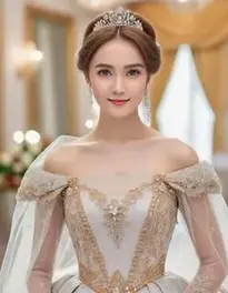 Fancy Ball Gown Dress face swap