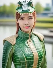Female Crocodile Cosplay face swap