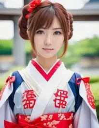 Female Japanese Cosplay face swap