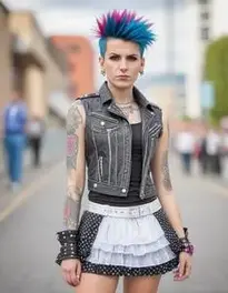 Female Punk Fancy Dress face swap