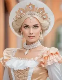 Elegant Halloween Costume Woman face swap
