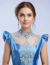 Fancy Blue Dress face swap
