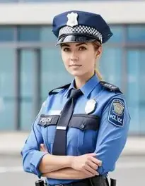 Female Police Officer face swap