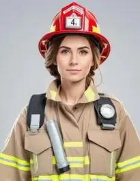 Fireman Costume Woman face swap