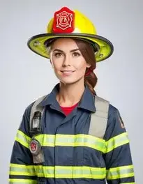 Fireman Halloween Costume Woman face swap