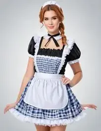 French Maid Costume Plus Size face swap