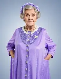 Glamorous Granny Fancy Dress face swap