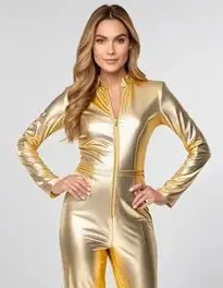 Gold Jumpsuit Fancy Dress face swap