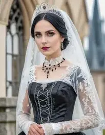 Gothic Bride Fancy Dress face swap