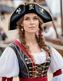 Elegant Pirate Lady face swap