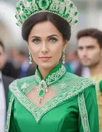 Emerald Green Fancy Dress face swap