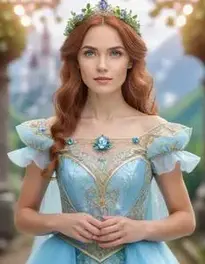 Enchanted Inspired Dress face swap