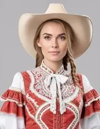 Fancy Cowwoman Dress face swap