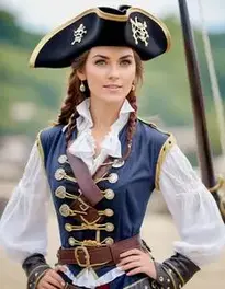 Female Pirate Captain Outfit face swap