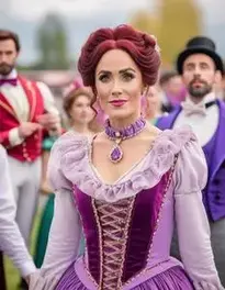 Greatest Showman Fancy Dress Bearded Lady face swap