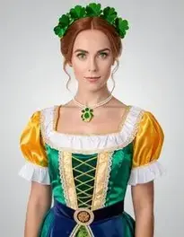 Irish Fancy Dress Woman face swap