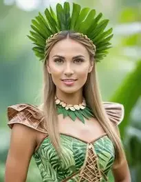 Ladies Jungle Fancy Dress face swap