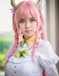 Lucoa Dragon Maid Cosplay face swap