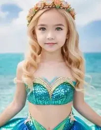 Mermaid Costume Woman face swap