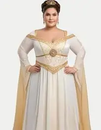 Plus Size Goddess Dress face swap