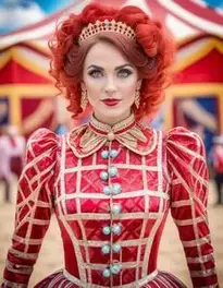 Ladies Circus Fancy Dress face swap