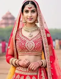 Ladies Fancy Lehenga Costume Indian Woman Girl face swap