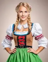 Ladies German Oktoberfest face swap