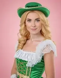 Ladies Irish Fancy Dress face swap
