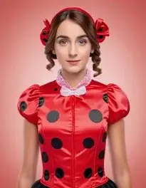 Ladies Ladybird Fancy Dress face swap