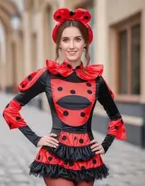 Ladybird Fancy Dress Adults face swap