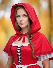 Little Red Riding Hood Woman Halloween face swap