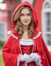 Little Red Riding Hood Woman Fancy Dress face swap