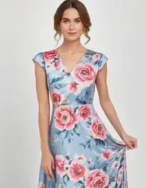 Luxury Floral Dress face swap