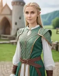 Medieval Elf Costume Woman face swap