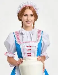 Milk Maid Fancy Dress face swap