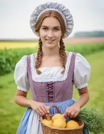 Milkmaid Fancy Dress face swap