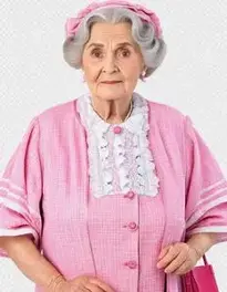 Old Lady Dress Party face swap