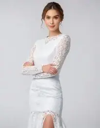 One Long Sleeve Dress Formal face swap