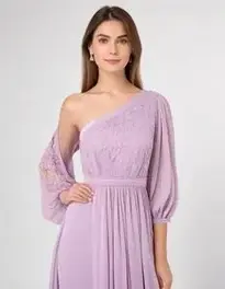 One Sleeve Maxi Dress Formal face swap