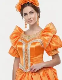 Orange Fancy Dress Outfit face swap