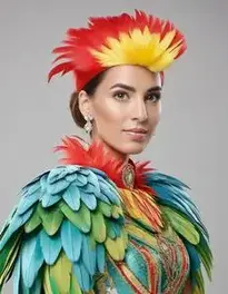Parrot Costume Woman face swap