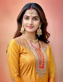 Party Wear Long Kurta Costume Indian Girl Woman face swap